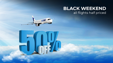 FLYONE: Airline tickets at HALF PRICE on Black Friday