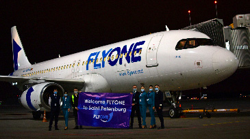 FLYONE launched flights to / from St. Petersburg!