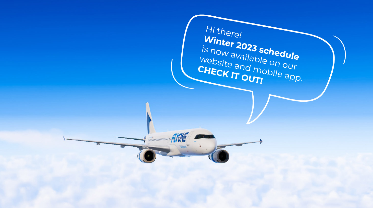 FLYONE launches its winter schedule!