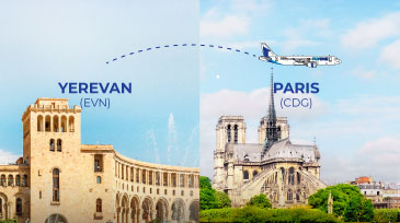 FLYONE ARMENIA STARTED OPERATING REGULAR DIRECT FLIGHTS YEREVAN - PARIS - YEREVAN
