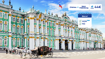New flight frequency Chisinau – Saint Petersburg from 13th of September!